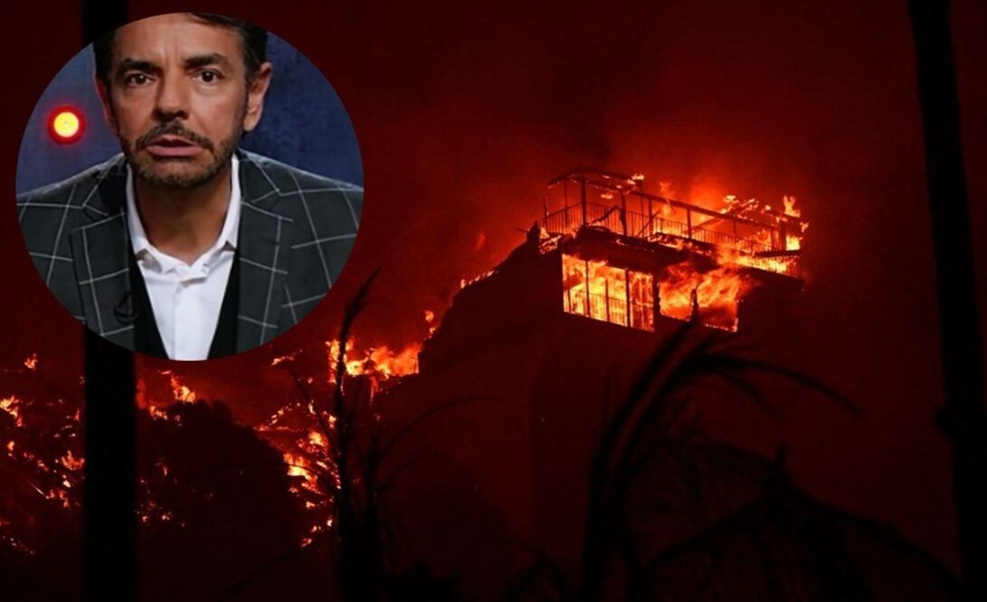 Eugenio Derbez habla de los incendios en Los Ángeles, ciudad en la que reside junto a su esposa, Alessandra Rosaldo, y otros colegas. 
Foto: AFP e Instagram, vía @ederbez