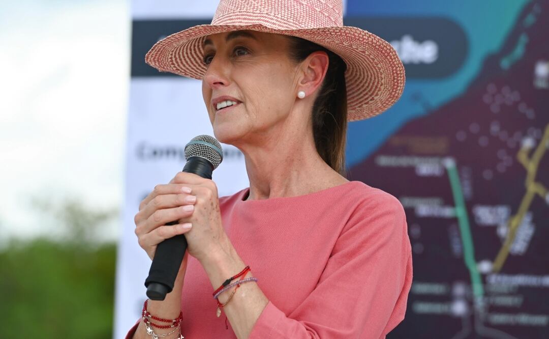La presidenta Claudia Sheinbaum Pardo durante su visita a Campeche (14/11/2025). Foto: Presidencia