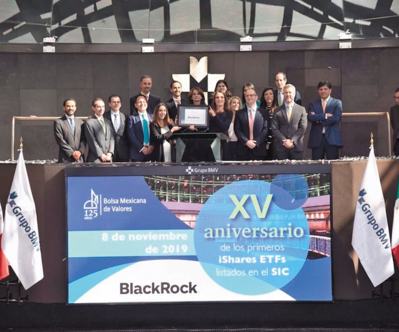 La firma BlackRock y la Bolsa Mexicana de Valores celebraron 15 años de los primeros ETFs en el Sistema Internacional de Cotizaciones. Foto: ESPECIAL