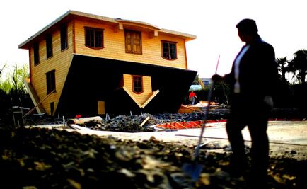 ¿Vivirías de cabeza? Inauguran una casa 'al revés' en China