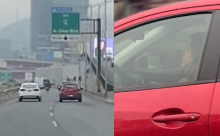 Video. Conductor presencia persecución en Torreón por mujer que huyó tras chocar otro auto