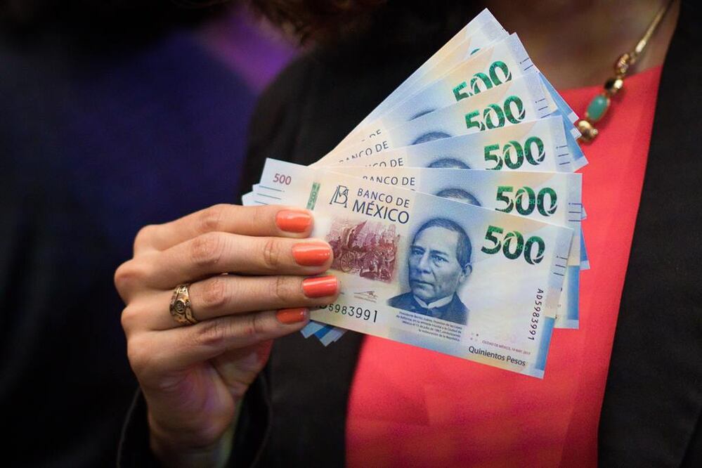 Nuevo billete de 500 con Benito Juárez, en la imagen. Foto: Xinhua