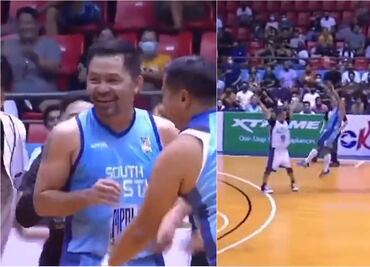 VIDEO: La impactante jugada de Manny Pacquiao en un partido de basquetbol