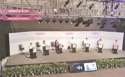 Llueven acusaciones entre candidatos de Campeche en primer debate