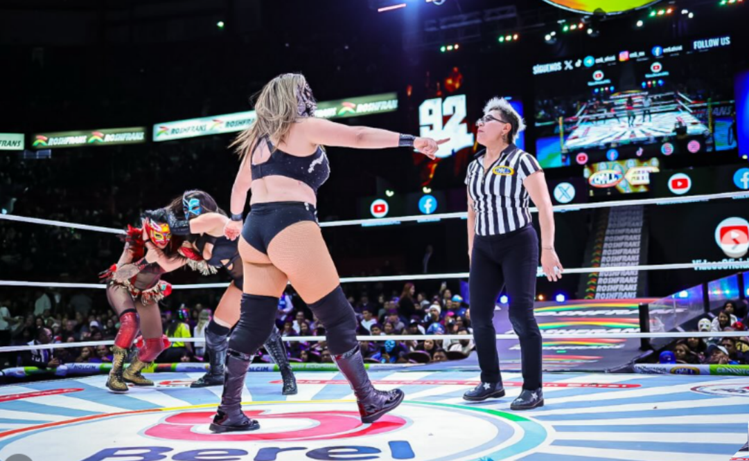 Vaquerita revela lo más difícil de pasar de luchadora a referí en el CMLL - Foto: CMLL