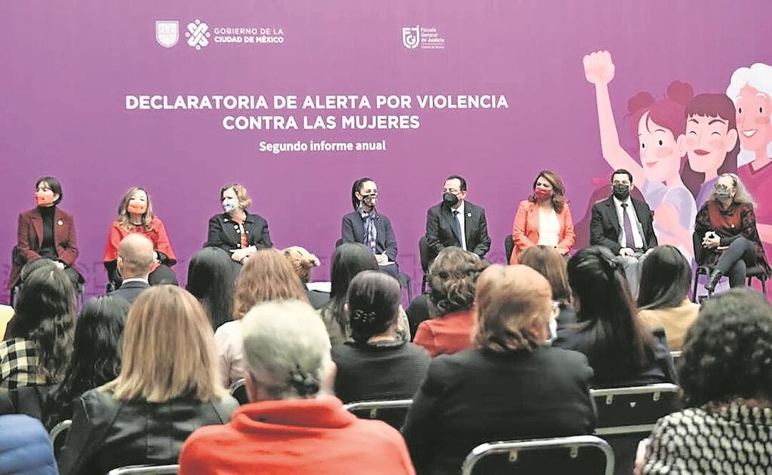 La jefa de Gobierno asistió al segundo informe anual tras la declaratoria de Alerta por Violencia Contra las Mujeres. Foto: ESPECIAL