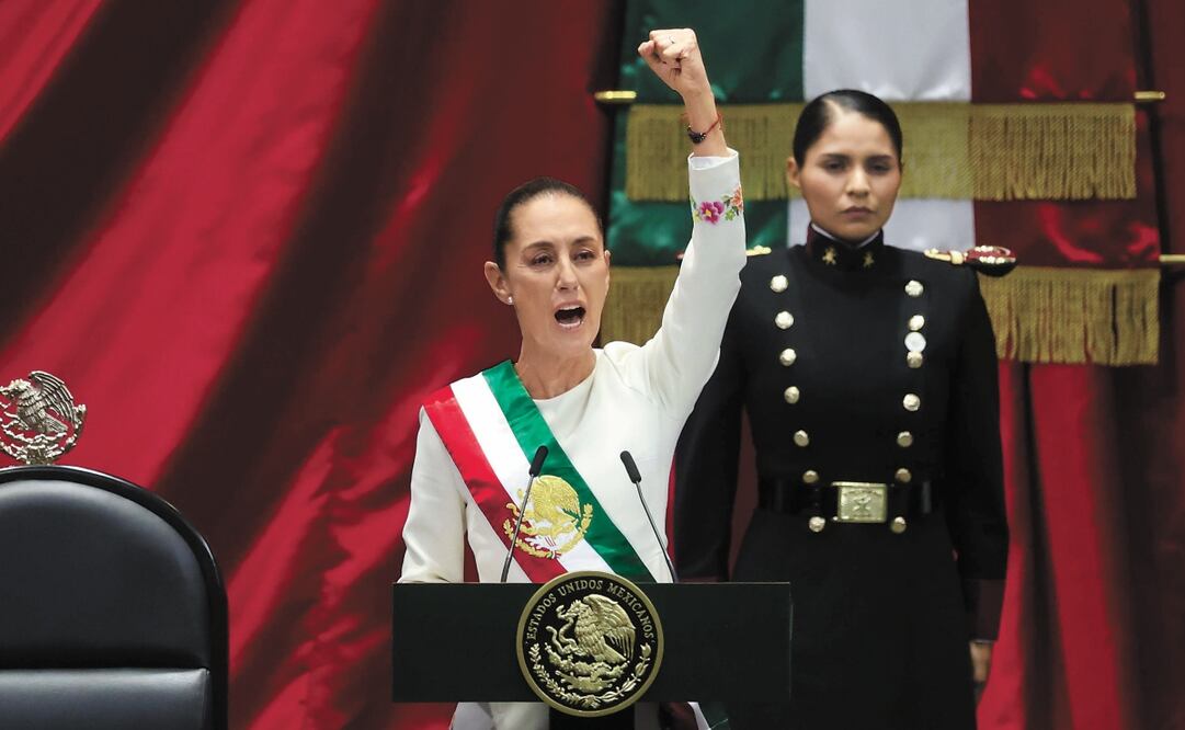 Claudia Sheinbaum en su toma de protesta como Presidenta de México el 1 de octubre de 2024. Foto: Diego Simón Sánchez / EL UNIVERSAL