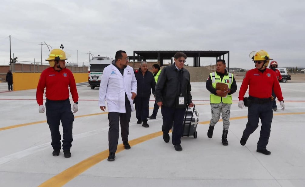 El corazón fue trasladado por vía aérea al Hospital de La Raza, en la Ciudad de México (085/02/2026). Foto: Especial