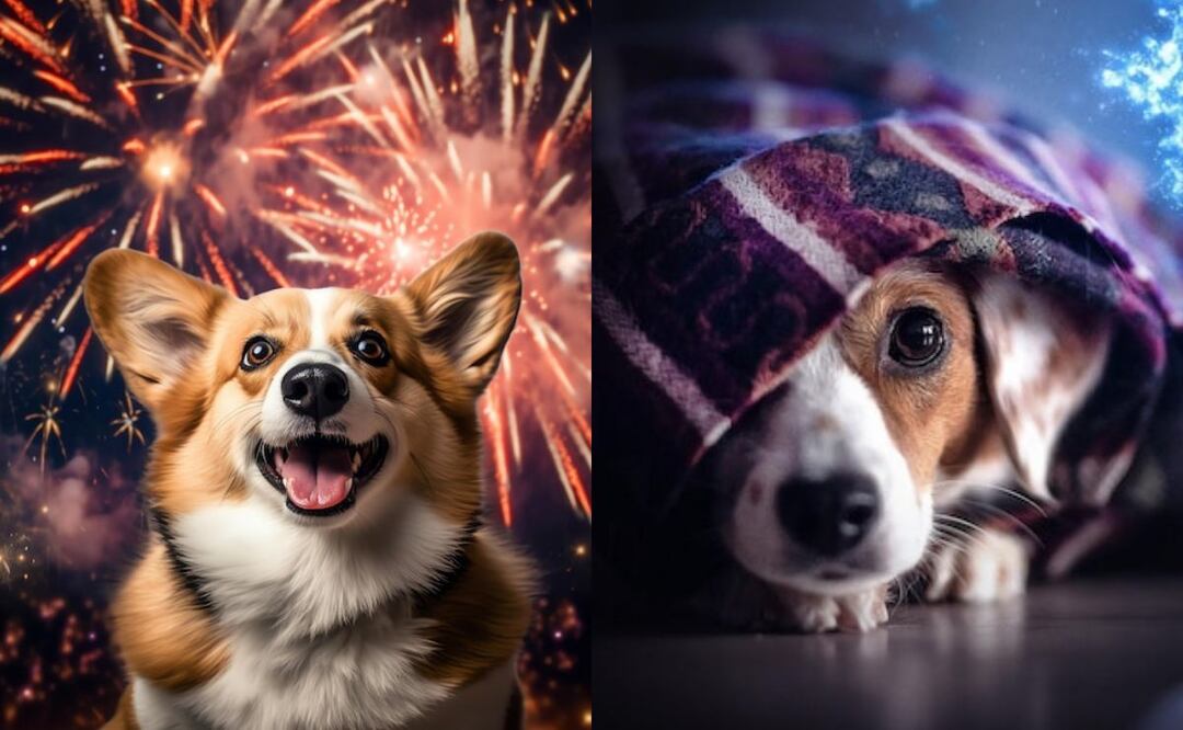 Ayudar a tu perro a superar el miedo a los fuegos artificiales puede requerir tiempo. Fuente: Freepik.