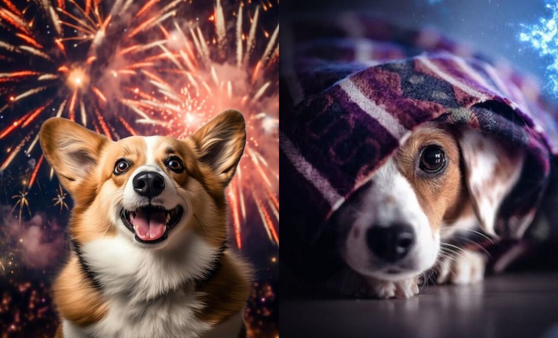 Ayudar a tu perro a superar el miedo a los fuegos artificiales puede requerir tiempo. Fuente: Freepik.