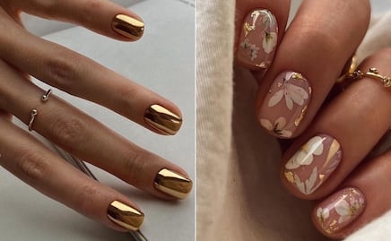 Diseños de uñas doradas para despedir el año