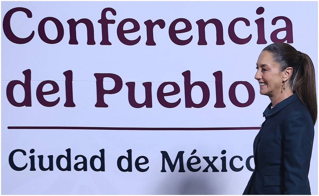 Claudia Sheinbaum, presidenta de México, durante la mañanera del 27 de enero del 2025. Foto: Berenice Fregoso / EL UNIVERSAL