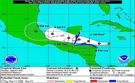Yucatán, en alerta ante llegada de la tormenta "Earl"