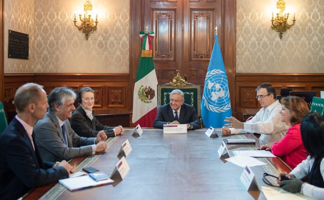 Reunión AMLO-Henrietta Fore. Foto: Gobierno de México