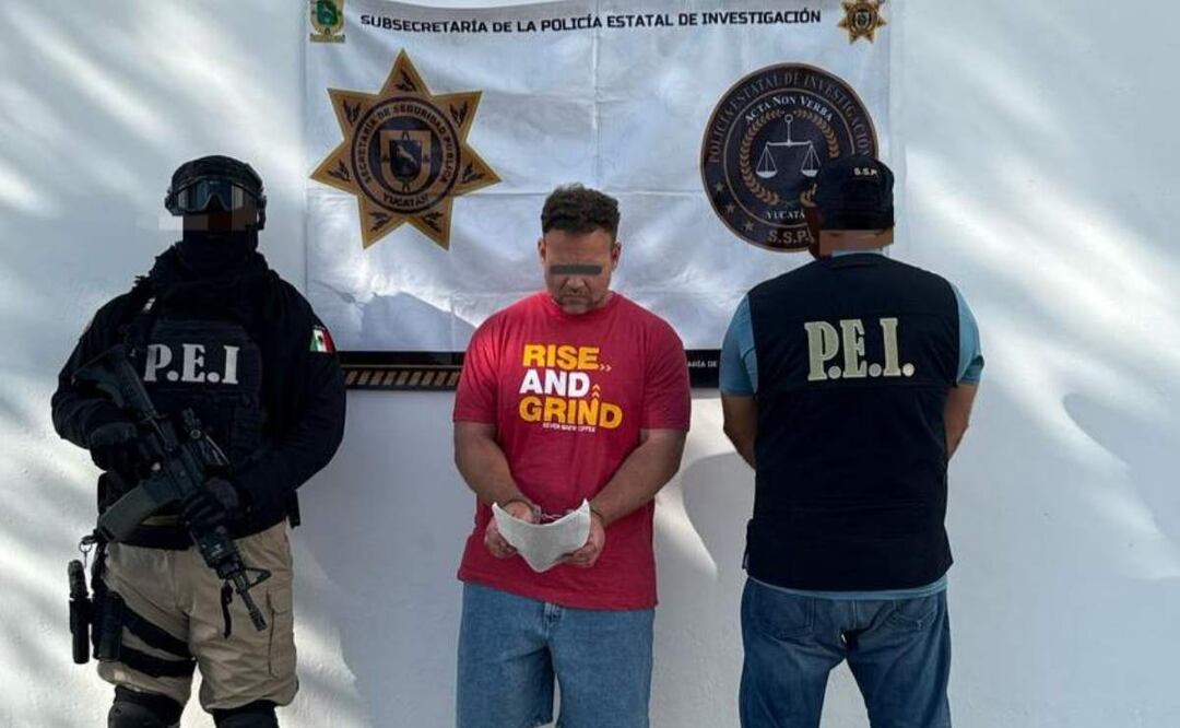 El sujeto identificado como Damon Royce “N”, es hijo de una mujer extranjera desaparecida y hallada muerta en Yucatán (24/04/2025). Foto: Especial