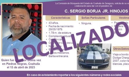 Plagiarios liberan a estadounidense secuestrado hace 3 días en Coahuila