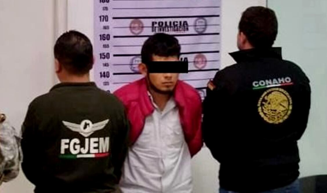 Elementos federales y estatales ubicaron a Alexis Ulises “N” en el municipio de Chalco, Estado de México, donde se le cumplimentó una orden de aprehensión por el homicidio del menor. Foto: especial