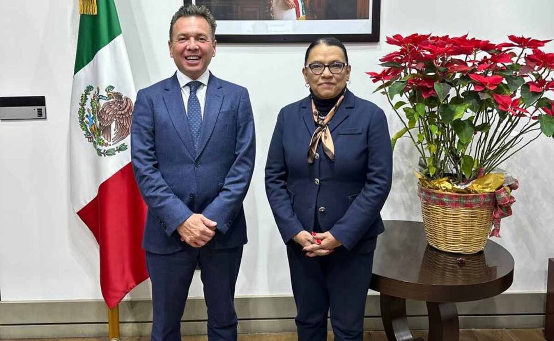 Rosa Icela Rodríguez sostiene encuentro con Pablo Lemus, gobernador electo de Jalisco. Foto: Especial