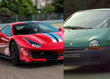 En video: Conductor choca contra Ferrari de 13 millones de pesos con su pequeño Renault