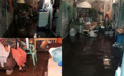 Por lluvias, se inundan casas de vecinos de Xochimilco
