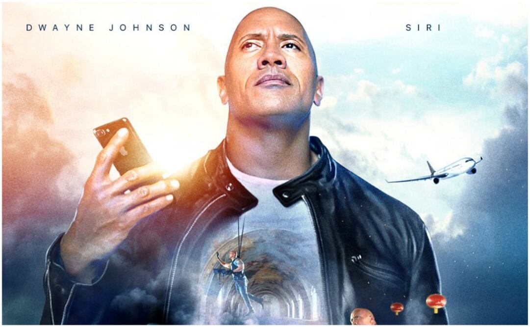 En el video, "The Rock" hace de todo, maneja un auto, detiene un avión, va a Roma para pintar una iglesia; e incluso viaja al espacio solo para tomarse una selfie