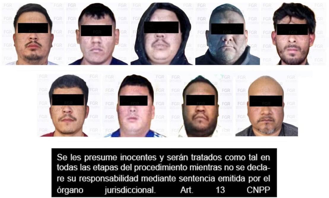 Detenidos, presuntos integrantes de "Los Ciclones". Foto: Especial.