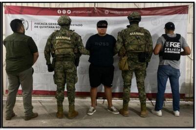 Marina detiene en Cancún a Nelson Bautista, "Poporro", uno de los capos más buscados en Colombia