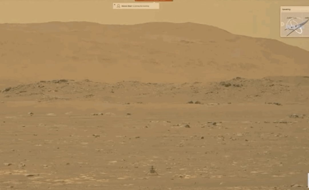 El rover Perseverance de la NASA logró capturar las imágenes y sonido.