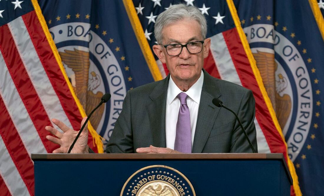 Jerome Powell, presidente de la Reserva Federal (Fed) de EU.  Foto: AP