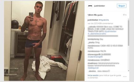 Bieber comparte candente foto en ropa interior