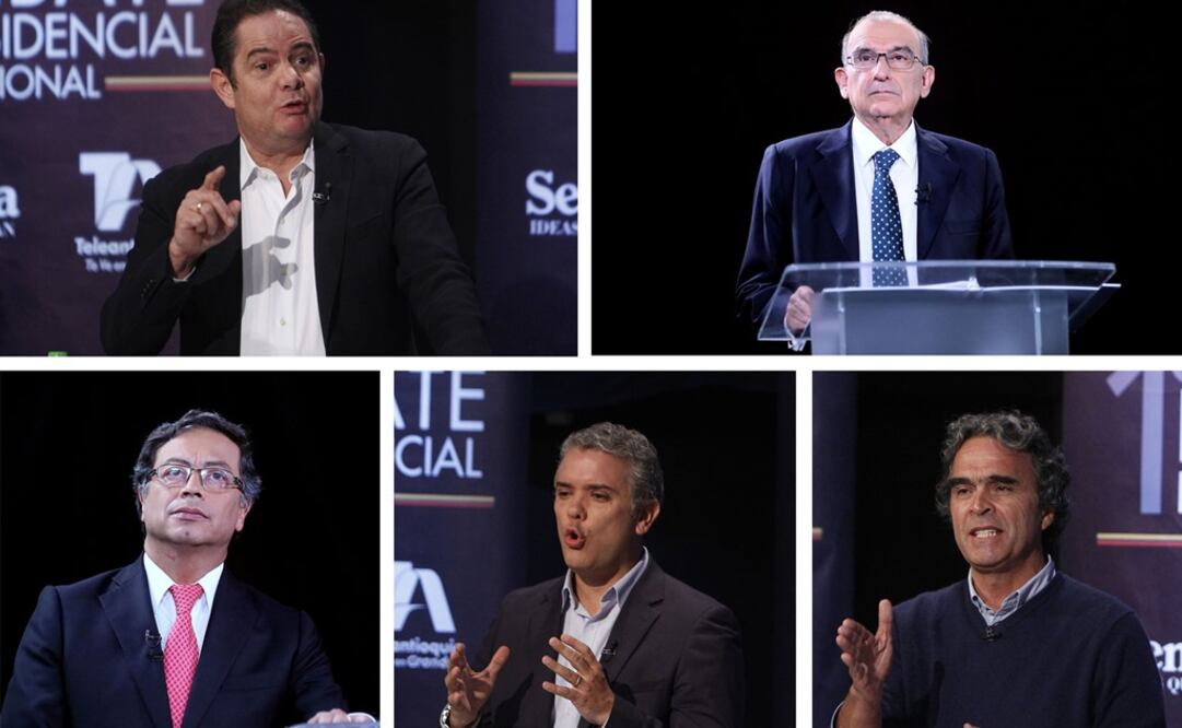 Combo de fotografías de los candidatos a la Presidencia de Colombia: Germán Vargas Lleras, Humberto de la Calle; Gustavo Petro, Iván Duque y Sergio Fajardo (Foto: EFE)
