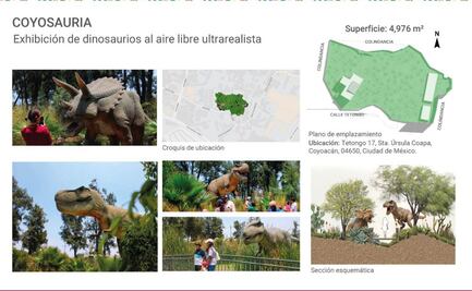 Anuncian nuevo parque jurásico en Coyoacán; Coyosauria contará con figuras al aire libre 