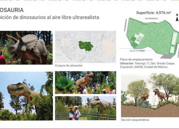 Anuncian nuevo parque jurásico en Coyoacán; Coyosauria contará con figuras al aire libre