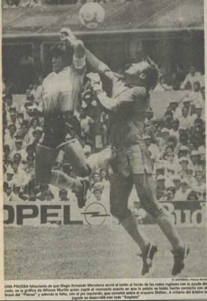 Así se vivió “la mano de Dios” de Maradona, en el Mundial de México en 1986
