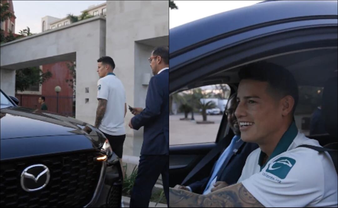 James Rodríguez en su nuevo auto / Foto: Especiales