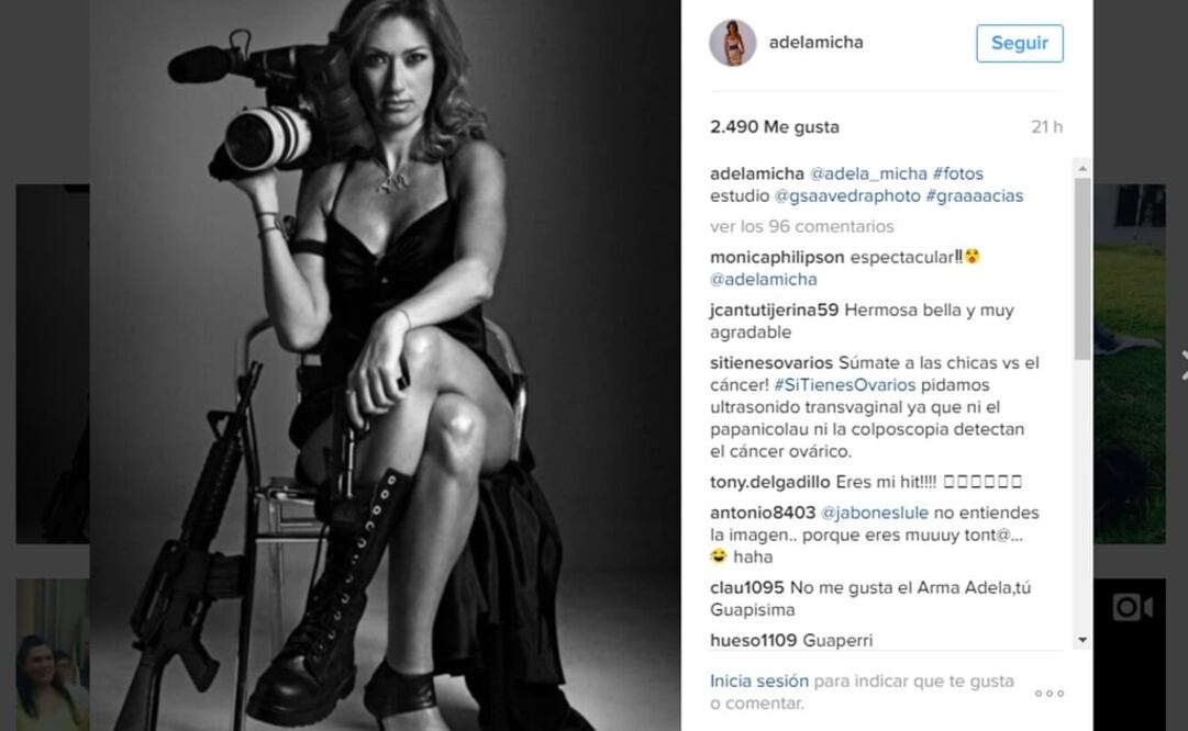 Adela Micha, agradece en redes sociales a la fotógrafa Gabriela Saavedra por ser la autora de la foto (Foto: Instagram)