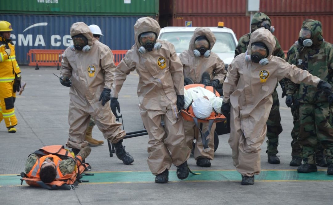 Mundial 2026: Secretaría de Marina realiza simulacro químico en puerto de Veracruz; prueban protocolos de emergencia.
Foto: Especial.
