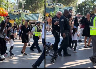 VIDEO: Arrestan a mamá en Disneyland mientras hijas suplican libertad