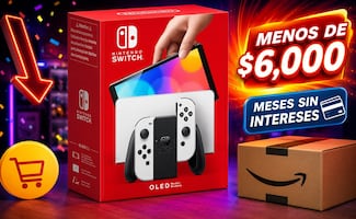 Nintendo Switch OLED en menos de 6 mil pesos en Amazon México; así aplican los meses sin intereses