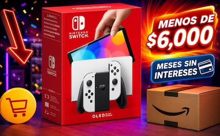 Nintendo Switch OLED en menos de 6 mil pesos en Amazon México; así aplican los meses sin intereses