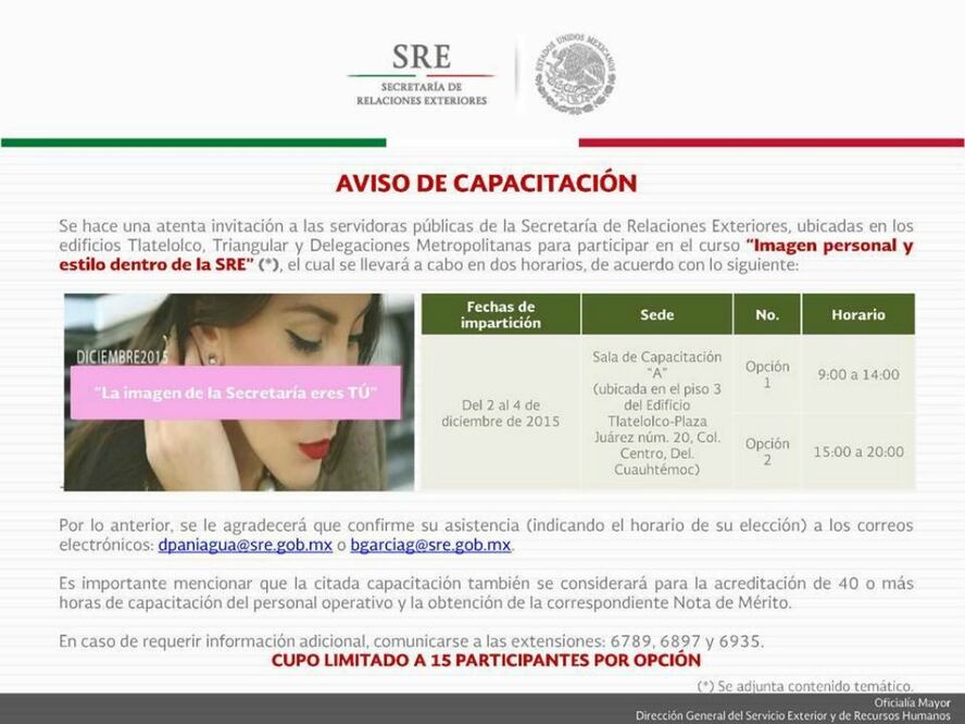 Cursos de imagen para las trabajadoras