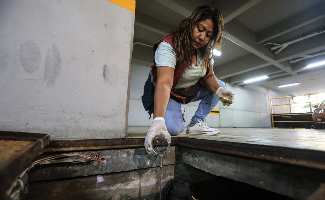 Agua contaminada en la alcaldía Benito Juárez. Foto: Gabriel Pano. EL UNIVERSAL
