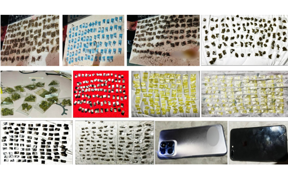 Asegurarón dosis de marihuana, cocaina y metanfetamina.
Foto: Especial.