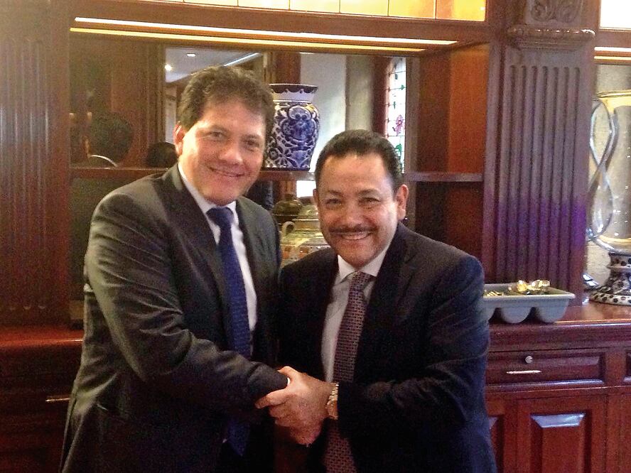 Víctor Hugo Lobo (izquierda) negó algún tipo de distanciamiento con la expresión política Vanguardia Progresista, liderada por el Héctor Serrano (derecha) (DIANA VILLAVICENCIO. EL UNIVERSAL)