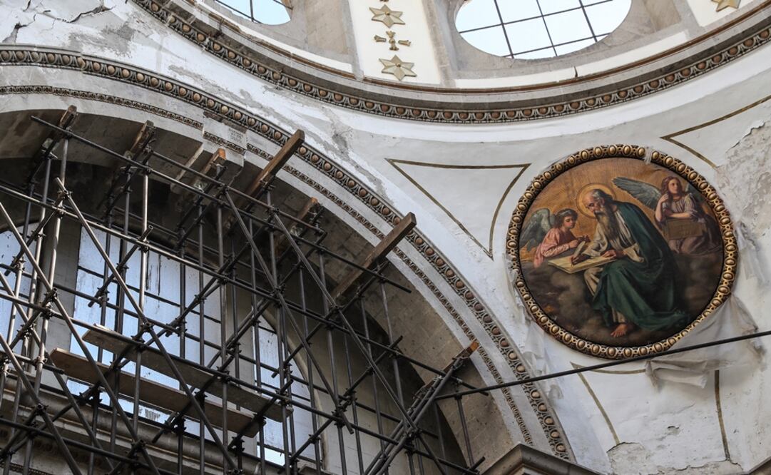 El sismo del 19 de septiembre de 2017 provocó daños en la iglesia Nuestra Señora de los Ángeles, en la colonia Guerrero. Foto: Juan Carlos Reyes García / EL UNIVERSAL
