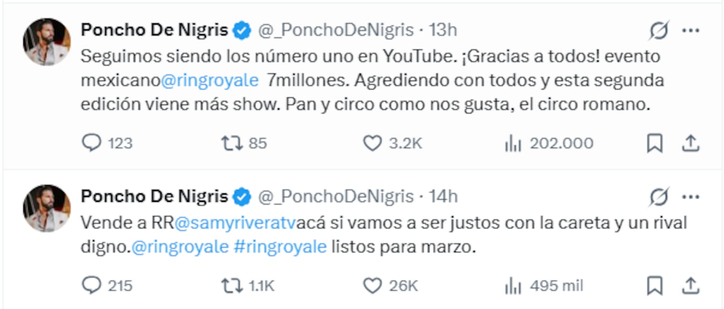 Esto dijo el regiomontano Poncho De Nigris en la plataforma de X. Foto: Captura de pantalla