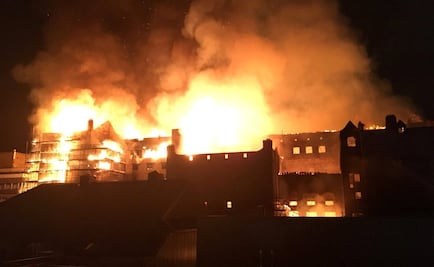 La Escuela de Arte de Glasgow en peligro de derrumbe tras incendio