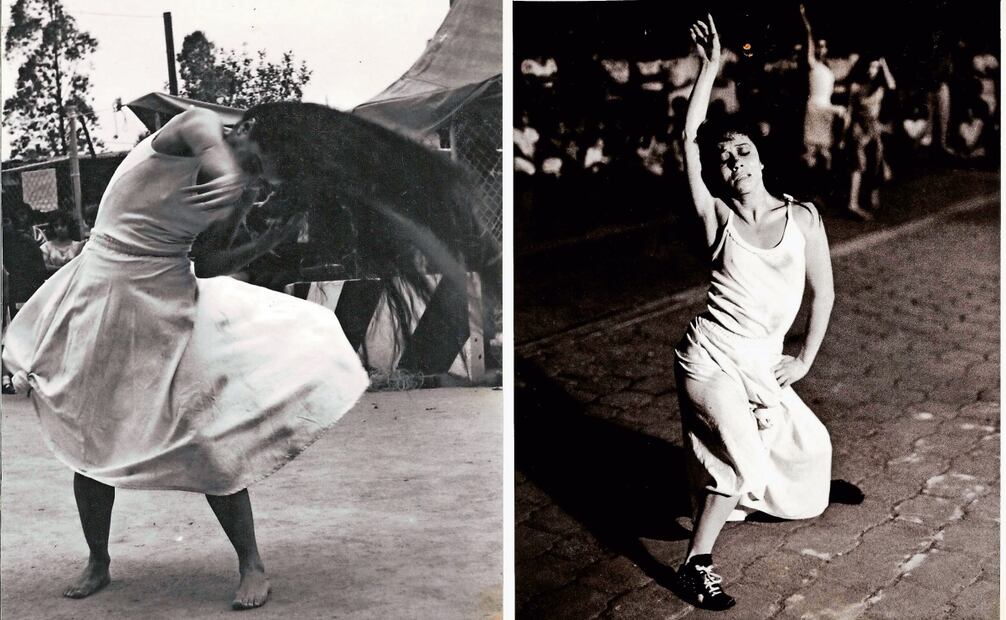 Fotografías de las presentaciones de la pieza Algunos instantes, algunas mujeres, que ofreció la compañía tras el terremoto de 1985. Fotos: César Arvizu