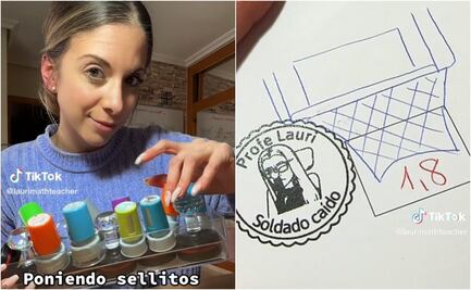 TikTok: Profesora se hace viral por los sellos que usa para calificar a sus alumnos: "soldado caído"