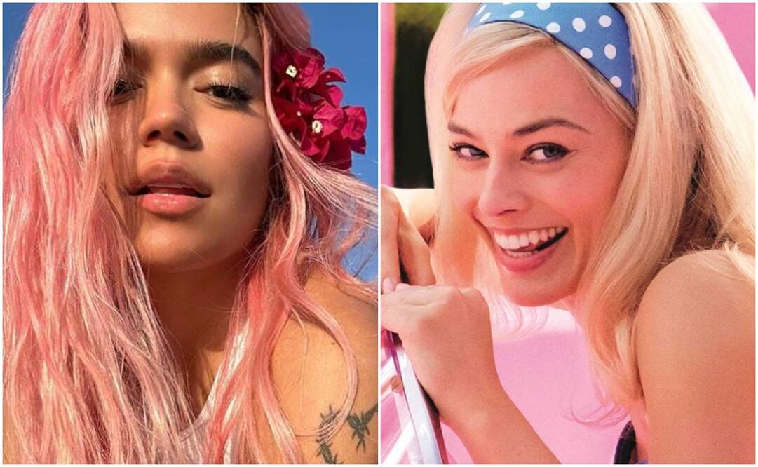 Karol G y Margot Robbie al estilo Barbie.